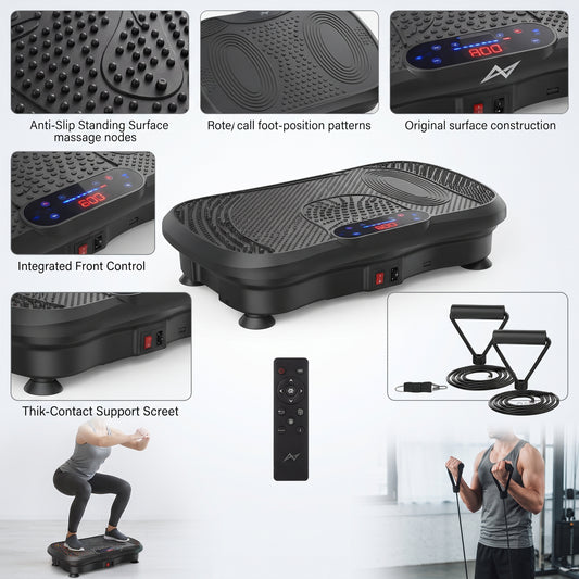 Breezy BT Pro Vibration Plate Exercise Machine, 120 Speeds, Bluetooth & Remote