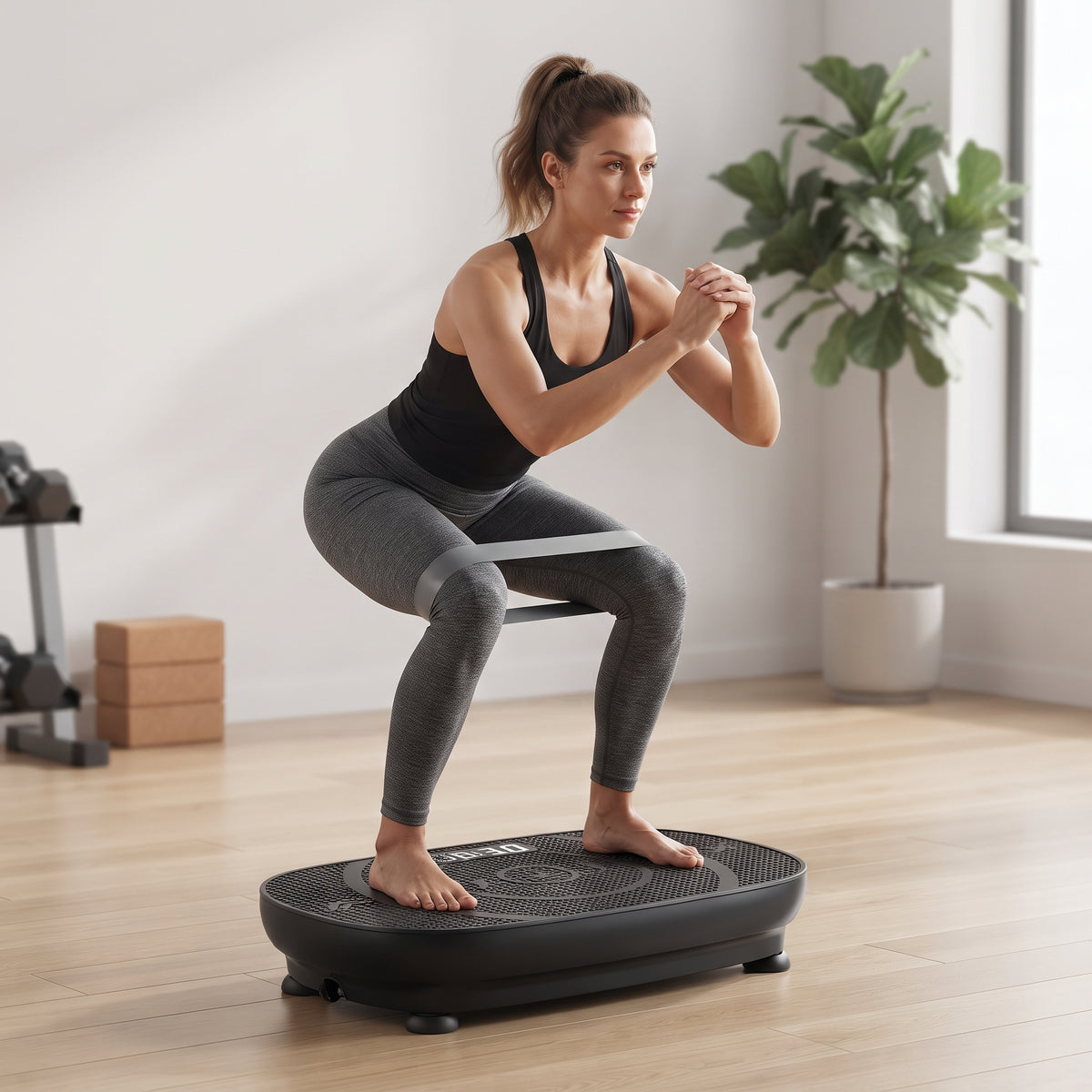 Breezy CV30 Curved Vibration Plate, 10 Speed Levels, Remote Control