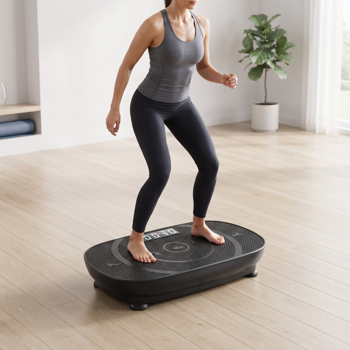 Breezy CV30 Curved Vibration Plate, 10 Speed Levels, Remote Control