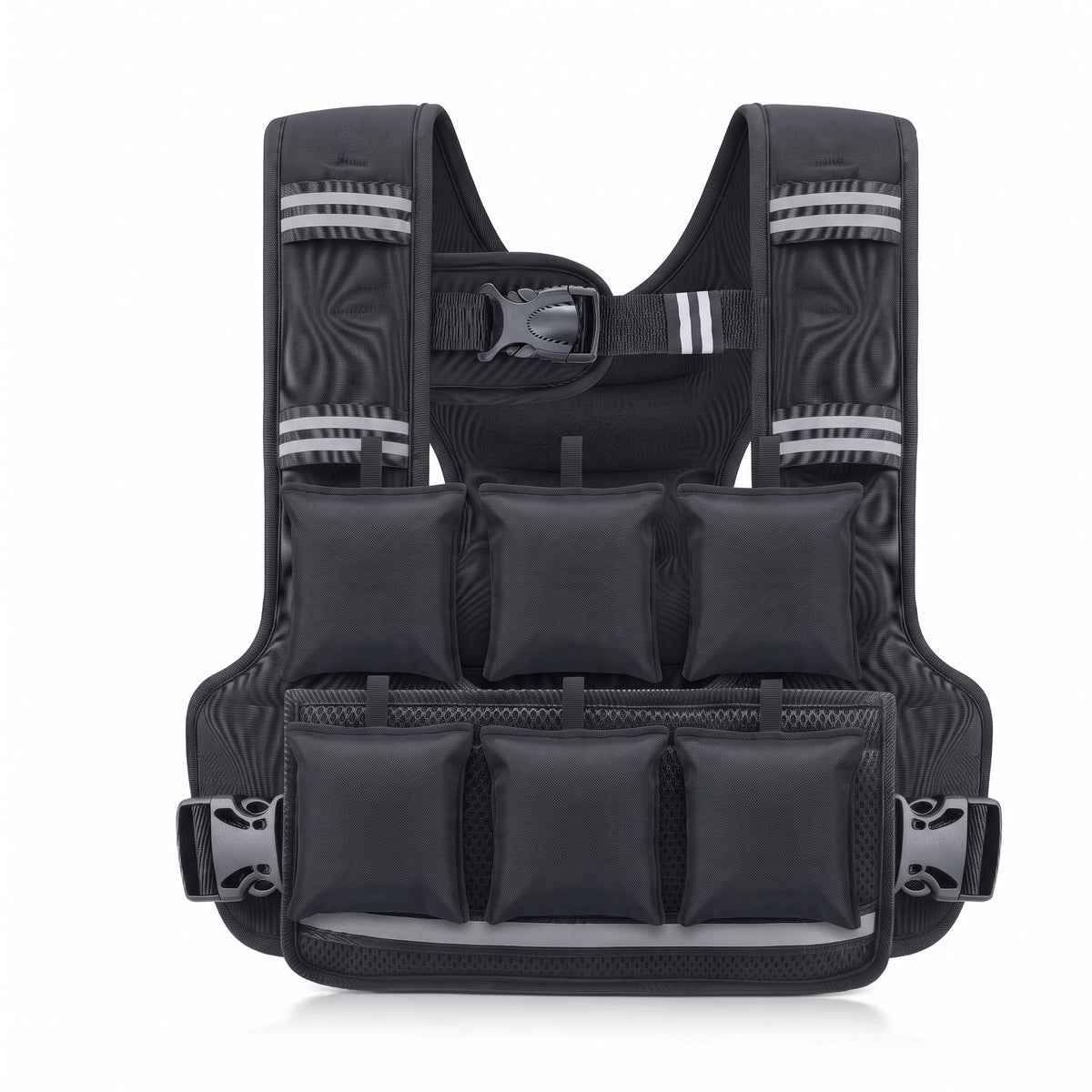 Breezy Classic U-Shaped Adjustable Weighted Vest, Black
