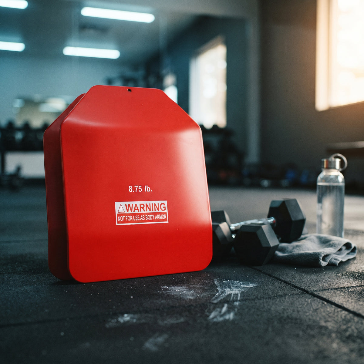 Breezy Curved Steel Weighted Vest Plates, 8.75 lb Each, 2-Pack, Red