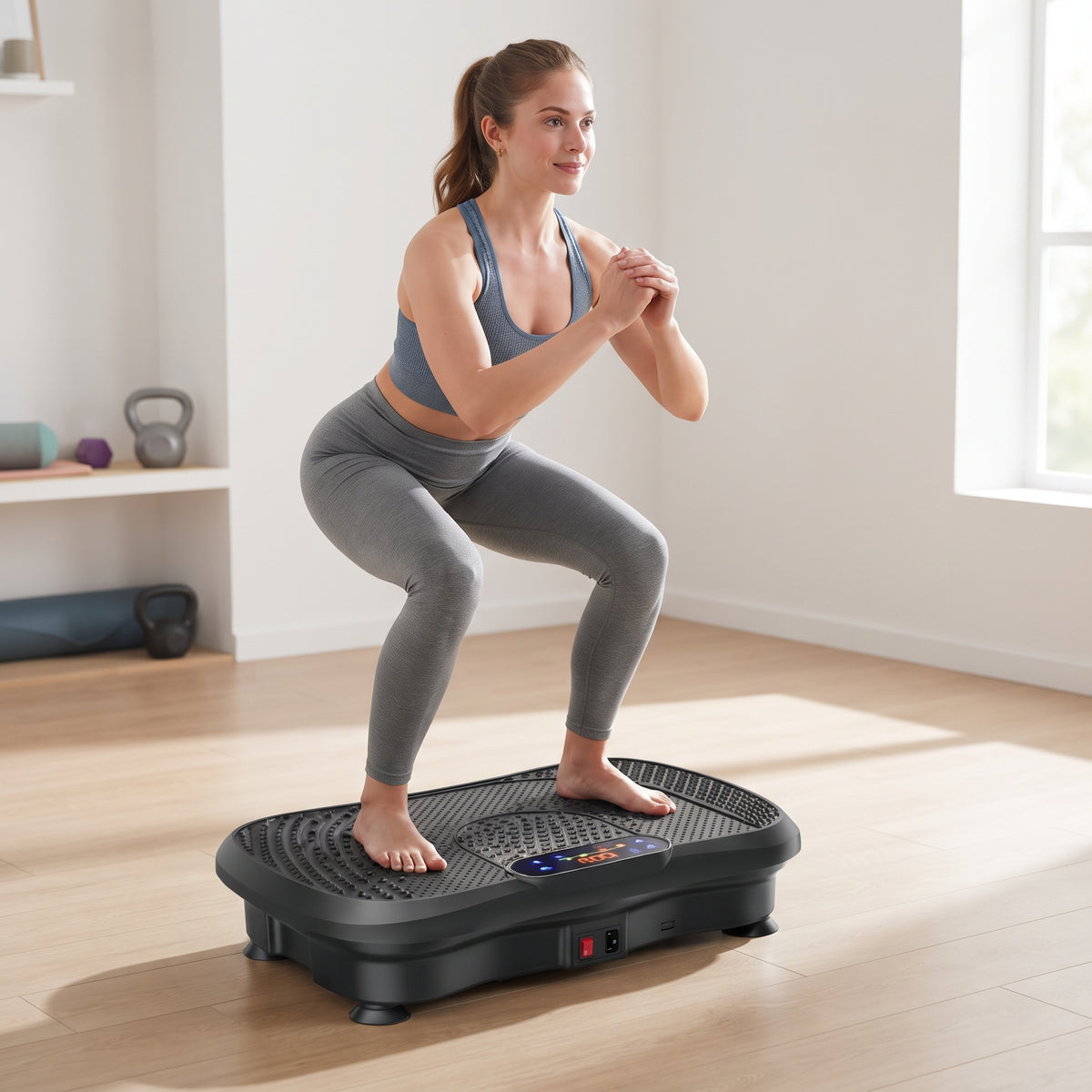 Breezy BT Pro Vibration Plate Exercise Machine, 120 Speeds, Bluetooth & Remote