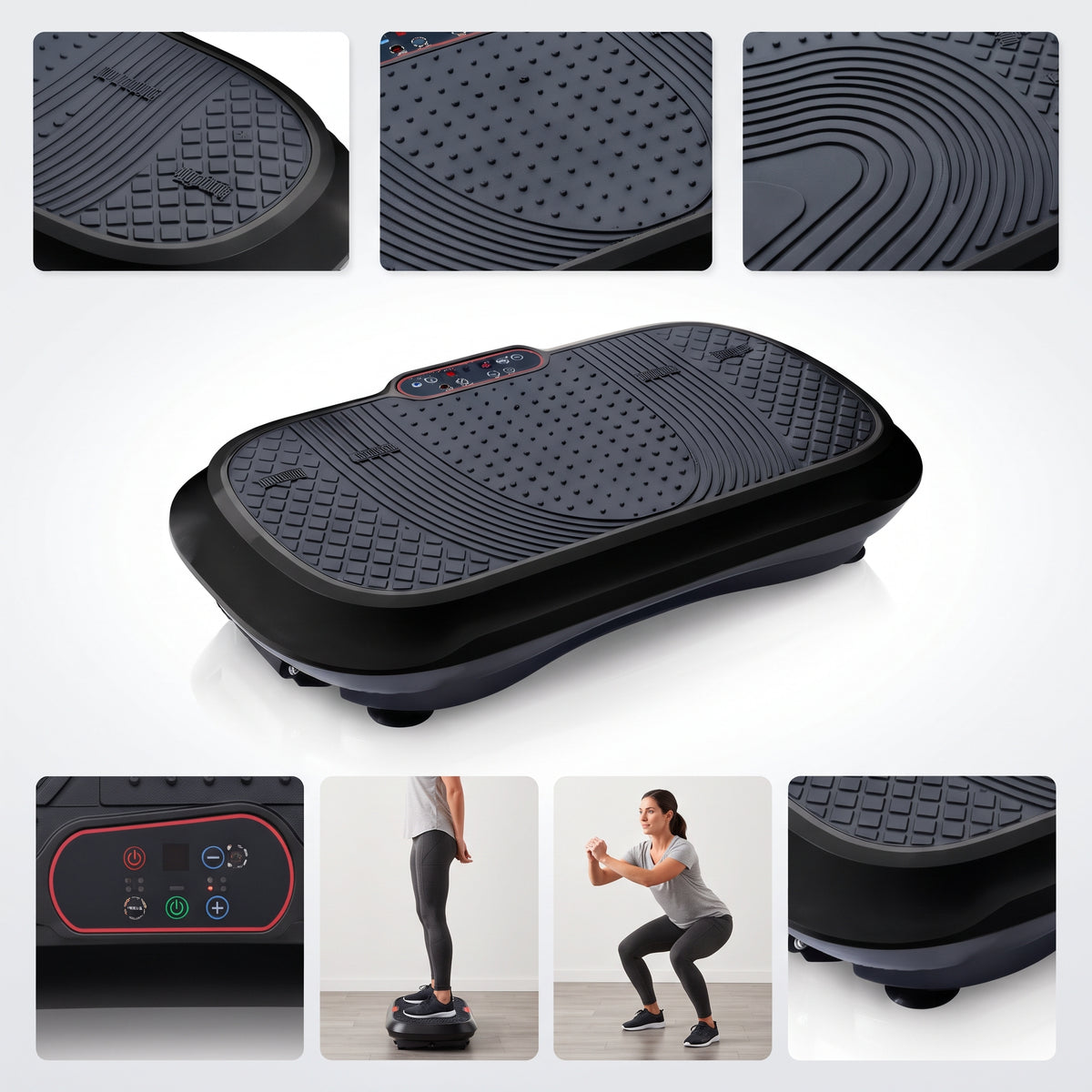 Breezy Waver Vibration Plate Exercise Machine, 99 Speeds, Resistance Bands