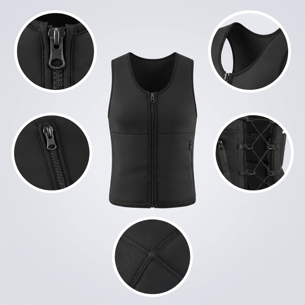 Breezy Z-Fit Slim Flex Adjustable Weighted Vest for Women, Black