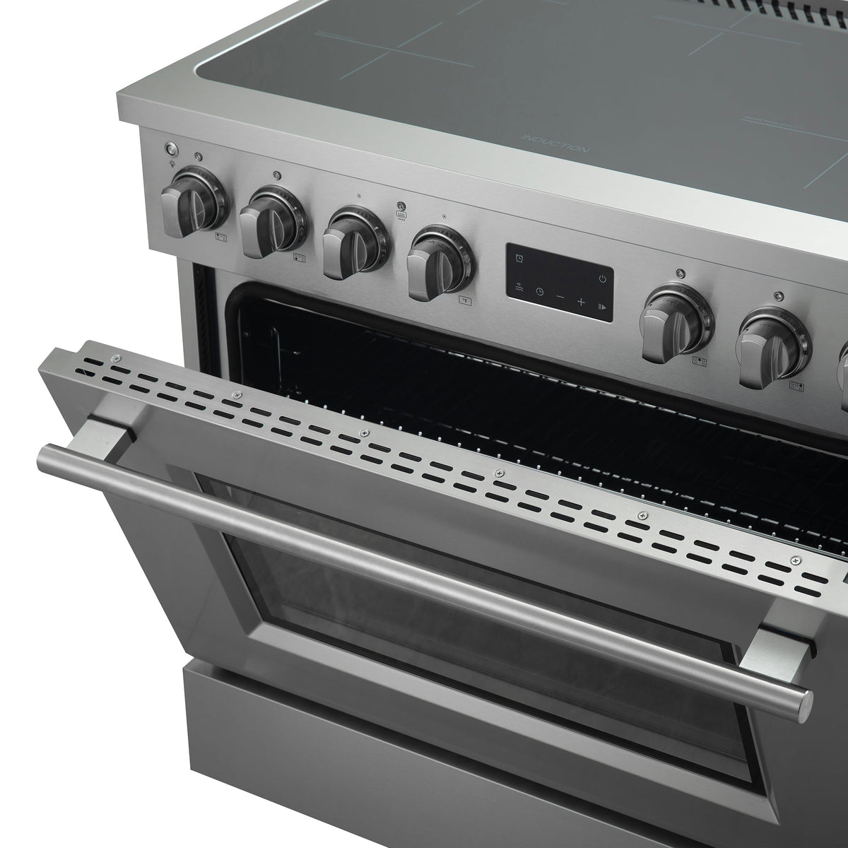 Forno Torino 36" Induction Range, 5.36 cu. ft. True Convection Oven with Air Fry and Sous Vide, Stainless Steel, 240V (FFSIN0936-36)