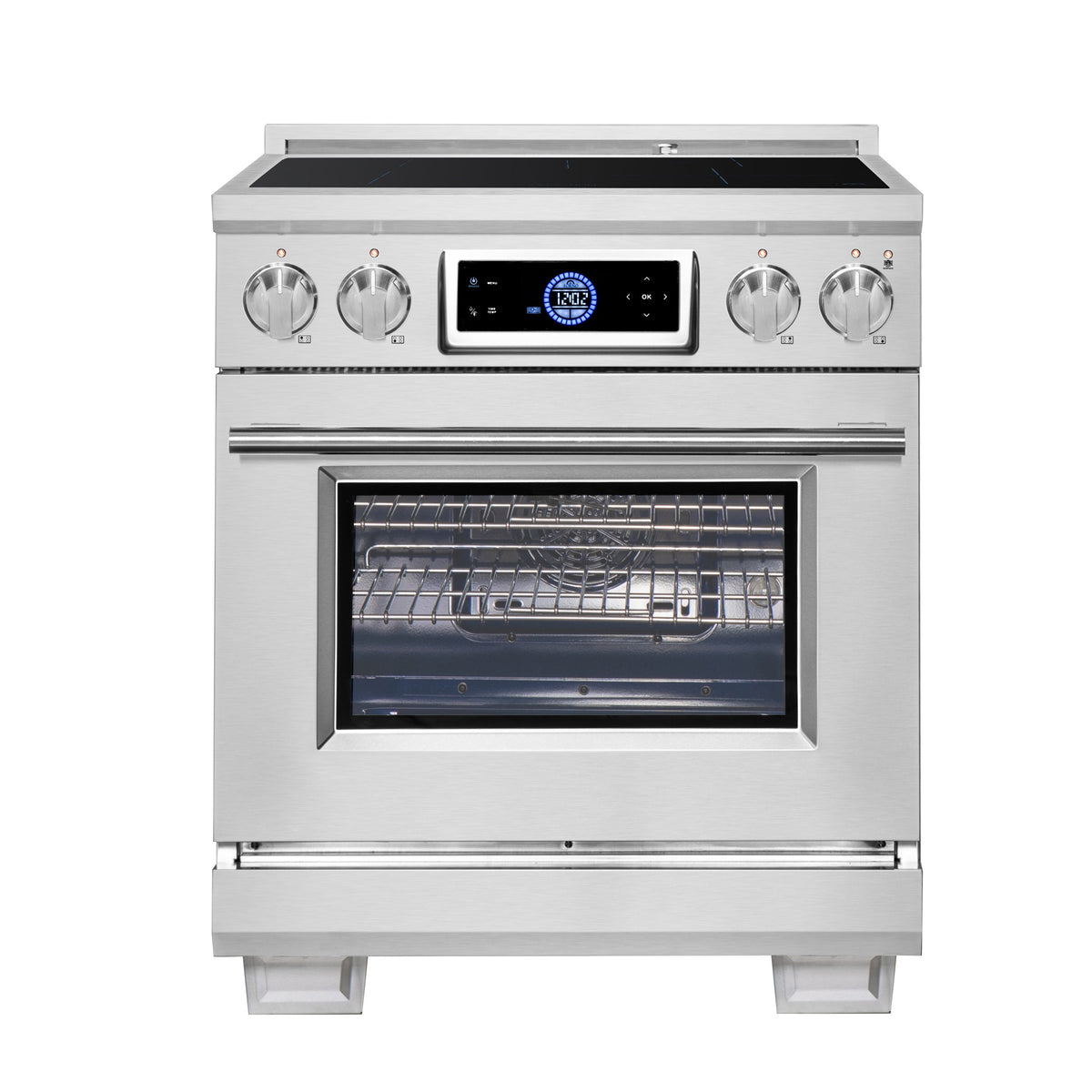 Forno Maximus 30-Inch Induction Range with 4.32 cu. ft. Oven, Air Fry, Air Sous Vide, True Convection, Digital Display – Model FFSIN0968-30
