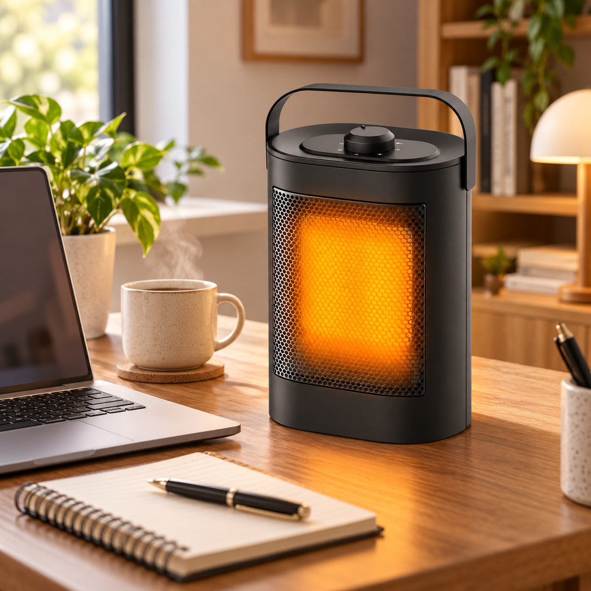 Compact Electric Space Heater with US Plug for Bedroom and Office - reference gallery 3