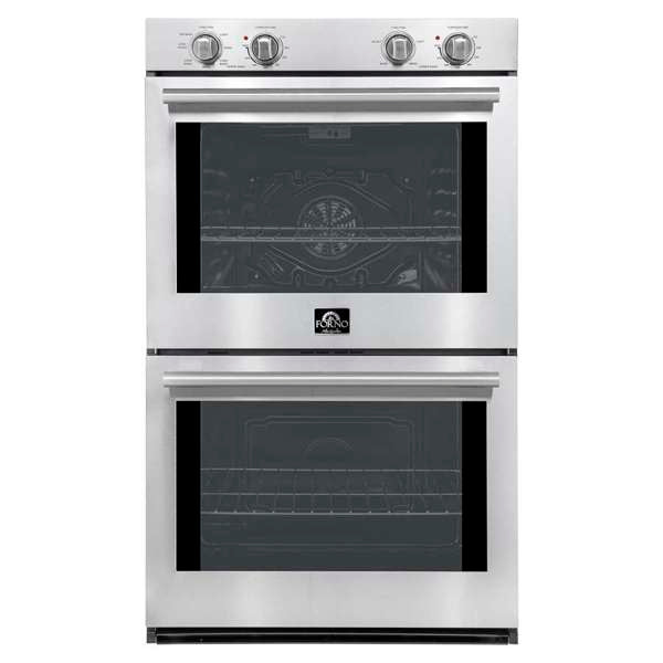 FORNO Vomero 30-Inch Built-In Double Electric Wall Oven, 10.0 cu. ft. Total Capacity, Stainless Steel (FBOEL1324-30)