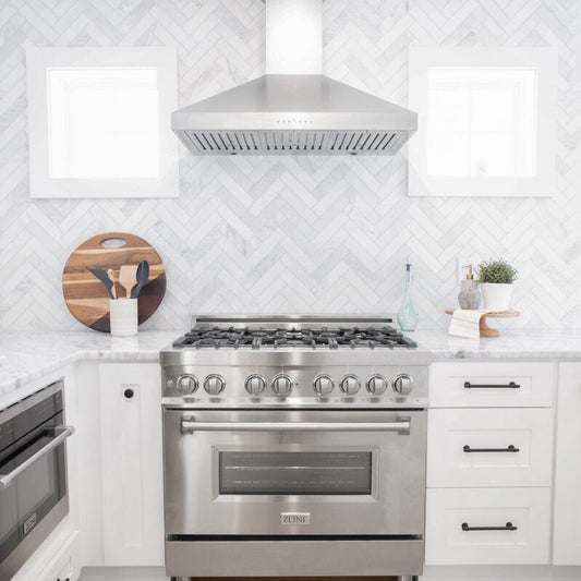 ZLINE 36 in. Wall Mount Range Hood Convertible Vent Stainless Steel KB-36