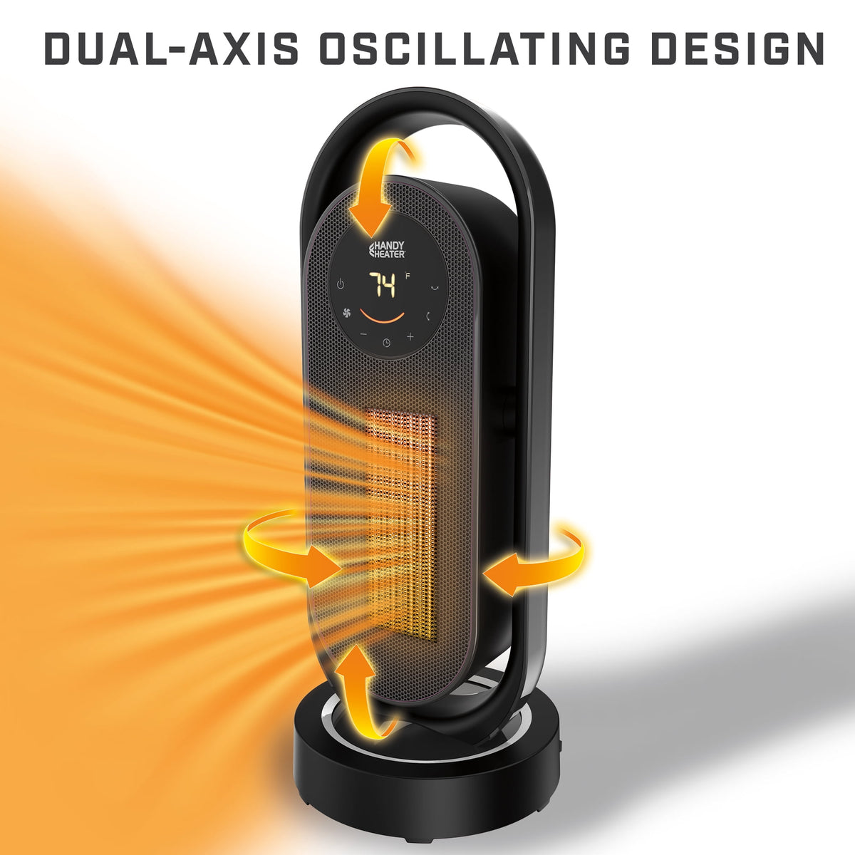 1500W Ceramic Tower Heater with Dual-Axis Oscillation, Remote and Timer - reference gallery 3