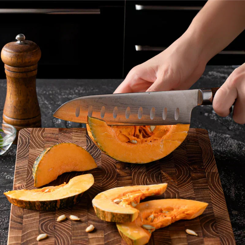 End-Grain Wooden Cutting Board for Chopping & Slicing