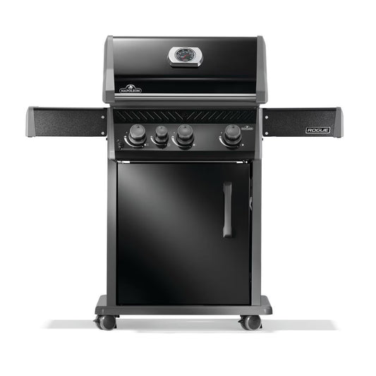 Napoleon Rogue 425 3-Burner Natural Gas Grill with Side Burner, Black (Model R425SBNK-2-FB)