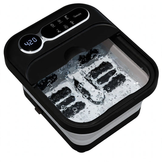 Collapsible Electric Foot Spa with Heater, Bubble Massage and Temperature Control - Black