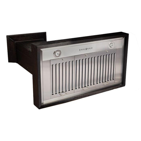 ZLINE 36 Inch Wall Mount Range Hood Rustic Dark Wood Finish (KPDD-36)