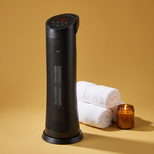 1500W Oscillating Ceramic Tower Heater with 24-Hour Timer