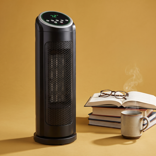 1500W Compact Ceramic Space Heater with Remote, Oscillation and Timer