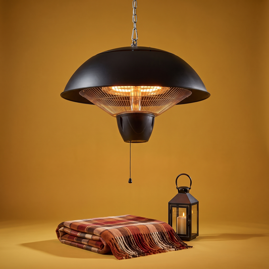1500W Hanging Infrared Patio Heater, Pull-Chain Ceiling Heater