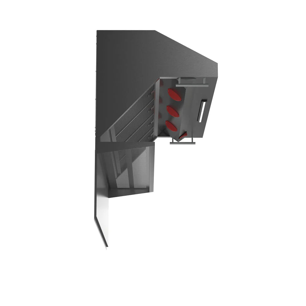 Forno Savona 48-Inch Wall-Mounted Range Hood with Backsplash and Red Warming Light, Stainless Steel – Model FRHWM5029-48HB