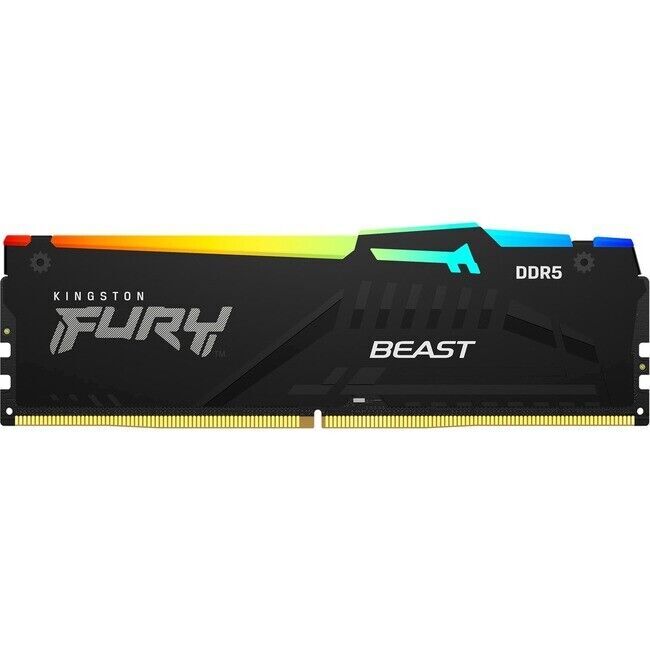 Kingston FURY Beast RGB 16GB DDR5-5600 Desktop RAM, KF556C40BBA-16