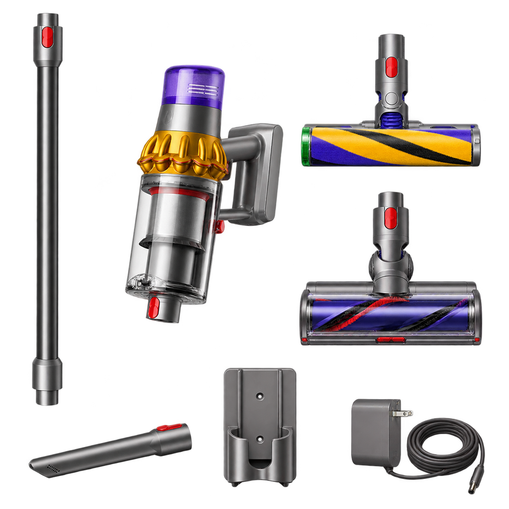 Dyson V15 Detect Origin Cordless Stick Vacuum with Fluffy Optic and Digital Motorbar Heads