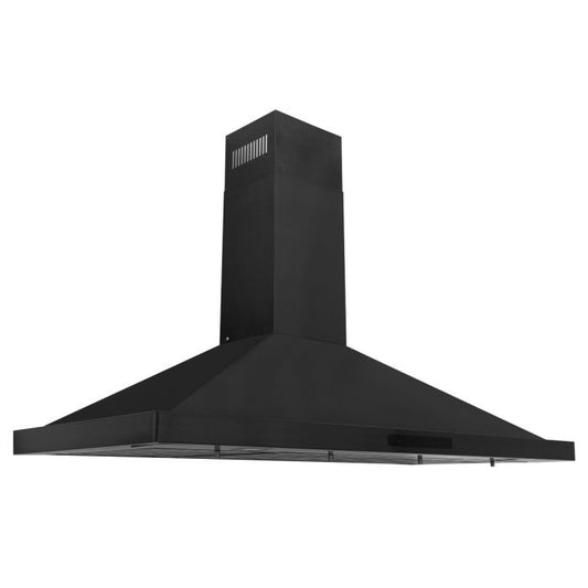 ZLINE 48 in. Wall Mount Range Hood Convertible Vent Black Stainless Steel 400 CFM (BSKBN-48)