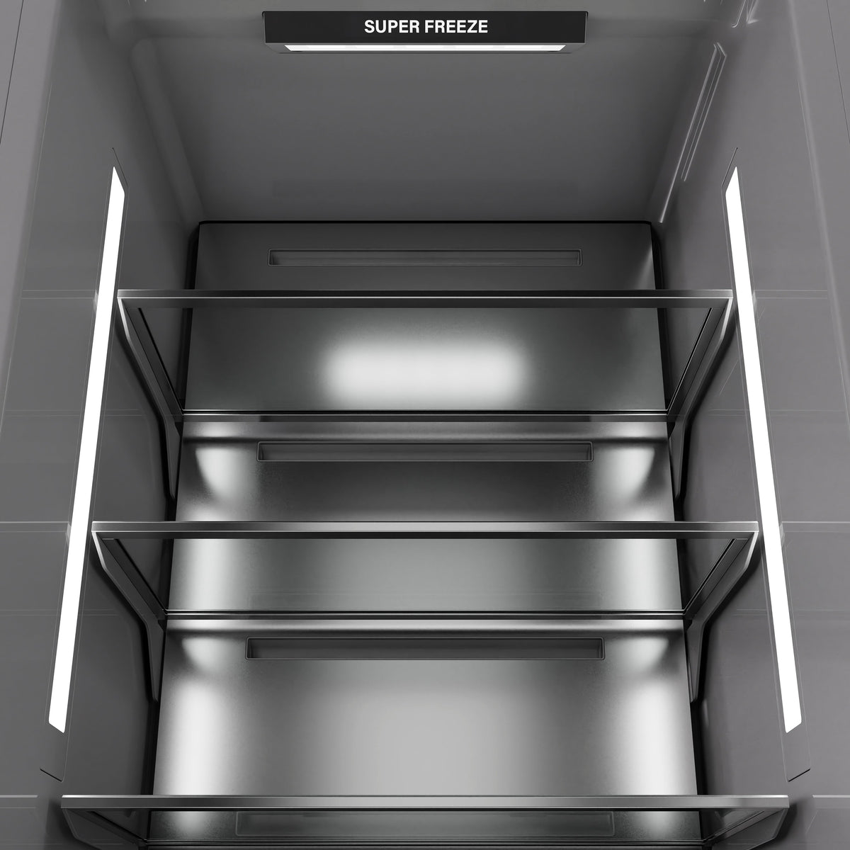 ZLINE 18" 8.6 cu. ft. Panel Ready Left Hinge Column Freezer with Graphite Gray Interior, RBCFVL-18