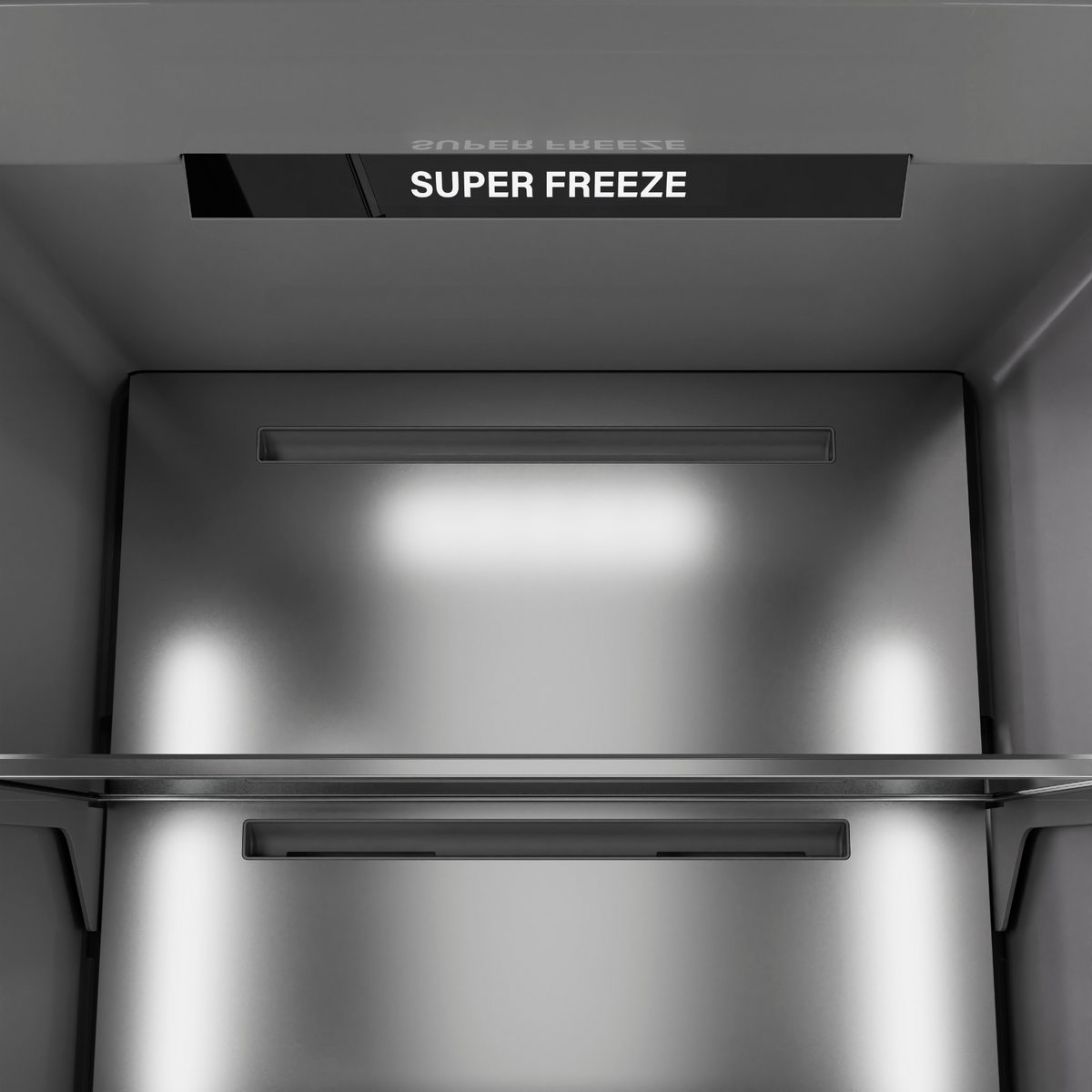 ZLINE Autograph 18" 8.6 cu. ft. Right Hinge Column Freezer in Stainless Steel with Graphite Gray Interior and Champagne Bronze Accents, RCFVRZ-30418-CB