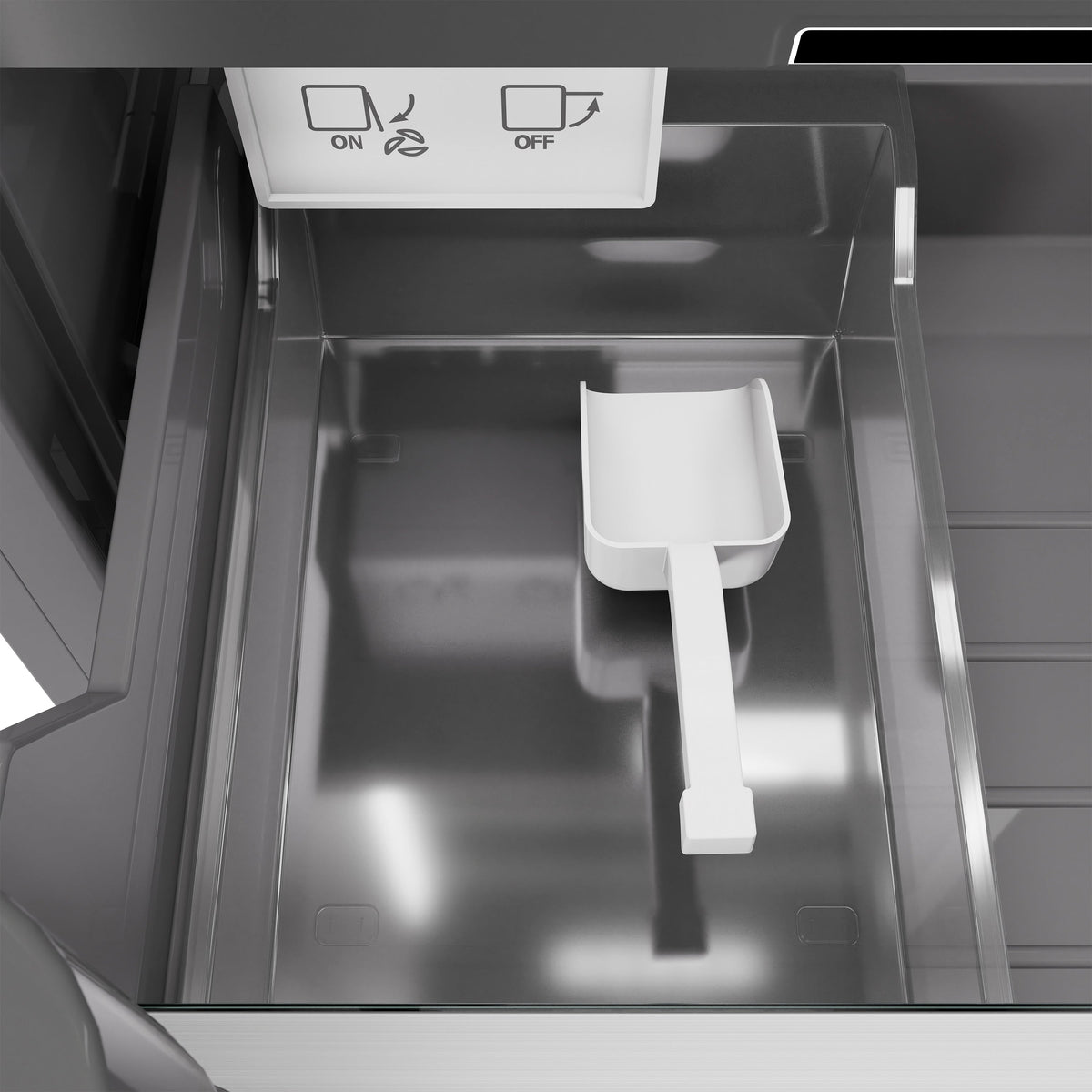 ZLINE Autograph 18" 8.6 cu. ft. Left Hinge Column Freezer in White Matte with Graphite Gray Interior and Champagne Bronze Accents, RCFVLZ-WM-18-CB