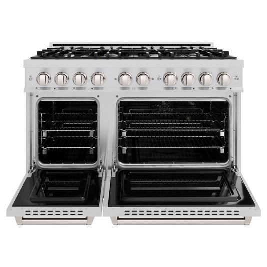 ZLINE 48 in. Gas Range Double Oven 6.7 cu. ft. Stainless Steel 8 Burners Convection Oven, MODEL CGR48