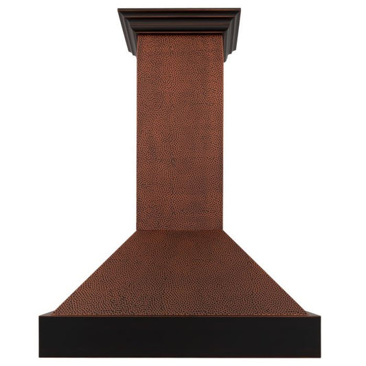 ZLINE 48 in. Wall Mount Range Hood – Hand-Hammered Copper Finish, 4-Speed Ventilation (655-HBXXX-48)