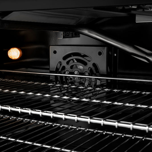ZLINE 36 in. Gas Range 5.2 cu. ft. 6 Burner DuoPro™ Cooktop Black Satin Stainless Steel with Champagne Bronze Accents (PSGRBSZ-36-CB)