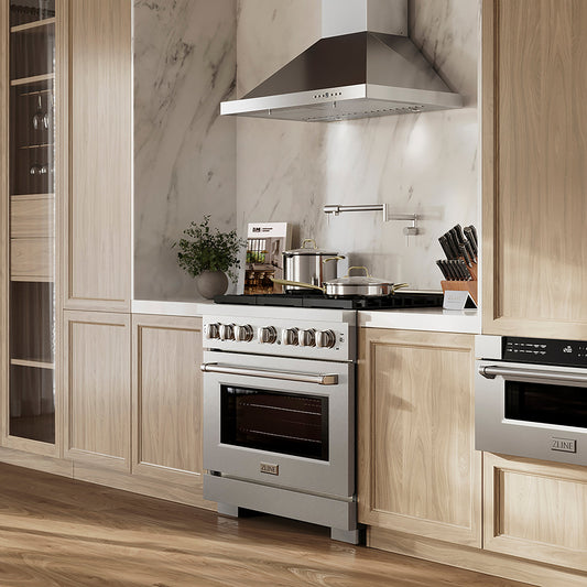 ZLINE 36 in. Dual Fuel Range 5.2 cu. ft. 6 Burner DuoPro™ Cooktop Electric Convection Oven Satin Stainless Steel (PSDRS-36)