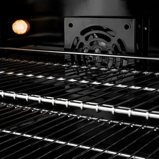 ZLINE 36 in. Dual Fuel Range 5.2 cu. ft. 6 Burner DuoPro™ Cooktop Electric Convection Oven Satin Stainless Steel with Matte Black Accents (PSDRSZ-36-MB)