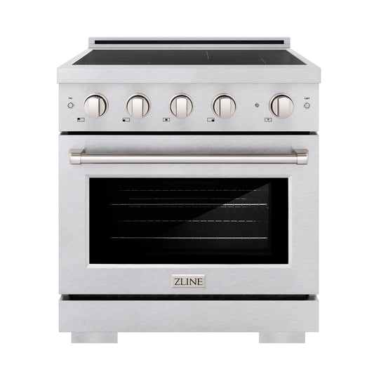 ZLINE 30 in Induction Range 4.2 cu. ft Electric Oven 4 Element Cooktop Satin Stainless Steel (SINRS-30)