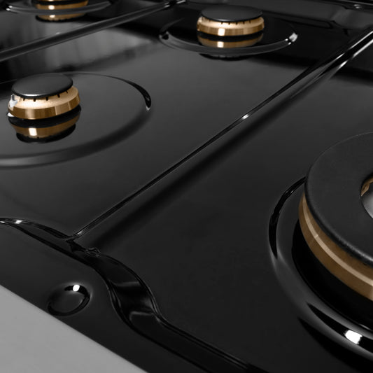 ZLINE 48 in. Dual Fuel Range Double Oven 6.7 cu. ft. 8 Burner Gas Cooktop Stainless Steel Polished Nickel Helix Handles (SDRZ-48-KPN)