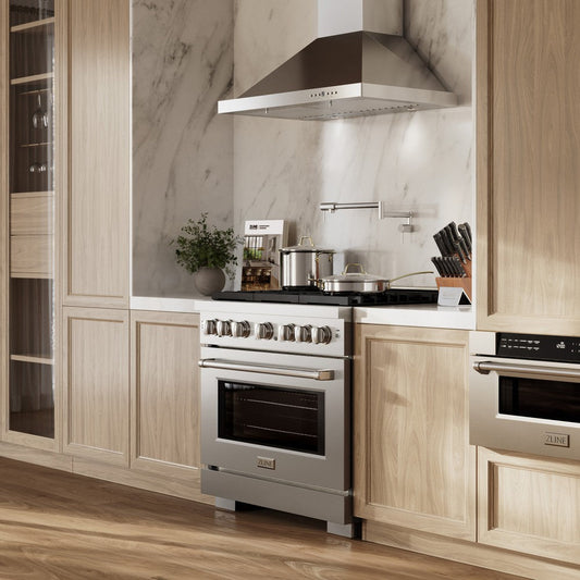 ZLINE Paramount 36 in. Dual Fuel Range, 5.2 cu. ft. Electric Convection Oven, 6 Gas Burners, Stainless Steel (SDR36)