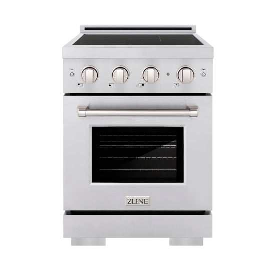 ZLINE 24 in Induction Range 5.2 cu. ft. 3 Element Cooktop Electric Oven Stainless Steel (SINR24)