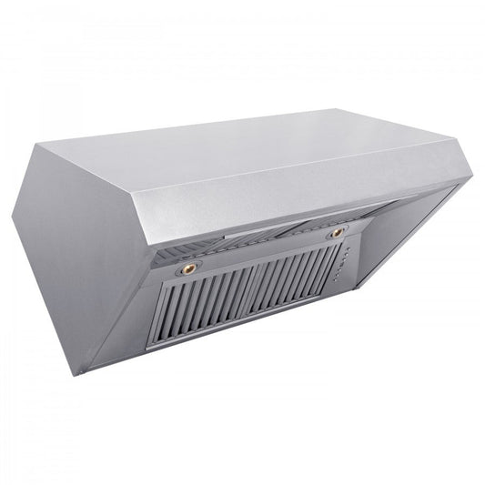 ZLINE 36-Inch Under Cabinet Range Hood, Satin Stainless Steel, Convertible Ventilation, 8685S-36
