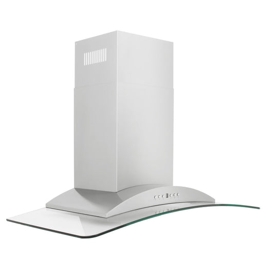 ZLINE 30 Inch Wall Mount Range Hood Convertible Vent Stainless Steel & Glass 400 CFM (KN-30)