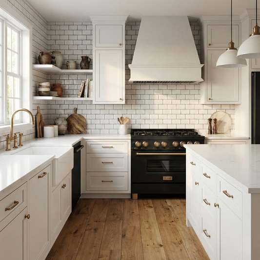 ZLINE Autograph Edition 36 in Dual Fuel Range, 4.6 cu. ft. Oven, Black Stainless Steel with Bronze Accents (RABZ-36-CB)