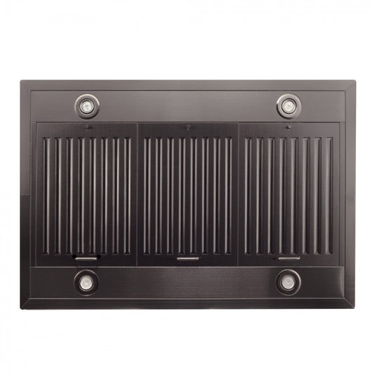 ZLINE 48 in Island Range Hood Black Stainless Steel Ceiling Mount Kitchen Ventilation (BSGL2iN-48)