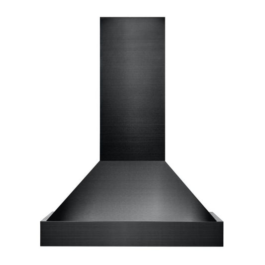 ZLINE 48 in Wall Mount Range Hood 700 CFM Black Stainless Steel LED Lighting Baffle Filters (BS655N-48)