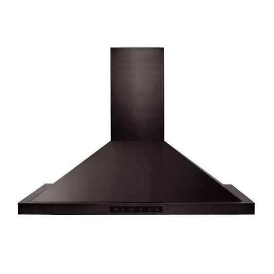 ZLINE 42 in. Wall Mount Range Hood Black Stainless Steel Convertible Vent 400 CFM (BSKBN-42)