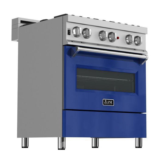 ZLINE 30-Inch Legacy Dual Fuel Range, 4 Burners, 4.0 cu. ft. Electric Convection, Model RAS-BG-30