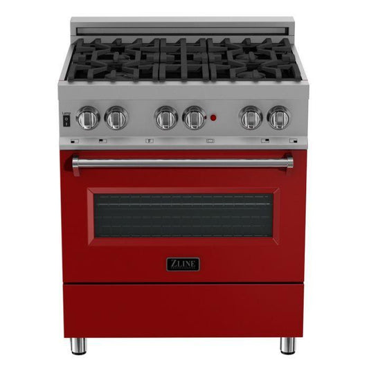 ZLINE 30 in. Legacy Dual Fuel Range, 4 Burners, 4.0 cu. ft. Electric Convection Oven (RAS-RM-30)