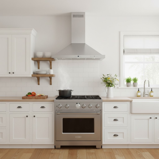 ZLINE 30 in. Wall Mount Range Hood 400 CFM Convertible Stainless Steel Kitchen Ventilation (KB-30)