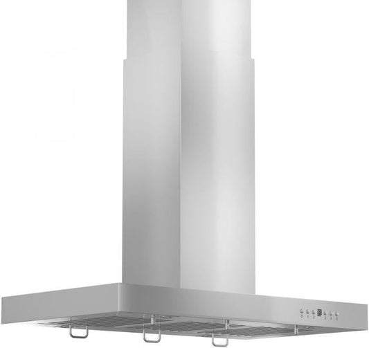 ZLINE 36 Inch Island Range Hood Stainless Steel Convertible Vent LED Lighting 4-Speed Fan (KE2i-36)