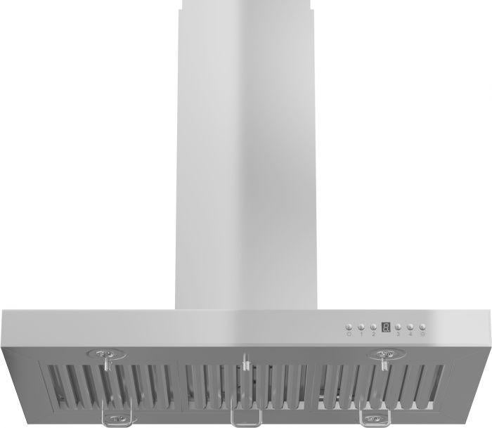 ZLINE 36 Inch Island Range Hood Stainless Steel Convertible Vent LED Lighting 4-Speed Fan (KE2i-36)