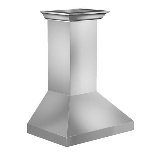 ZLINE 30 Inch Wall Mount Range Hood Convertible Vent Stainless Steel with Crown Molding (597CRN-30)