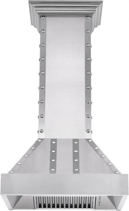 ZLINE 48" Wall Mount Range Hood – Ducted Designer Series, Satin Stainless Steel, 700 CFM (655-4SSSS-48)